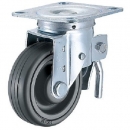 HAMMER CASTER 錘牌 腳輪 615 SCHR150-鏈球平付總鎖緊橡膠BB車(chē)