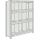 日本中山 TRUSCO   43V-54（NG）   　スチールラック　軽量棚　縦仕切前當(dāng)付　８７５Ｘ３００Ｘ１２００　３列３段　ネオグレー