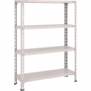 日本中山 TRUSCO   43V-14（NG）   　スチールラック　軽量棚開放型　Ｗ８７５ＸＤ３００ＸＨ１２００　４段　ネオグレー
