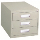 日本中山 TRUSCO 4989999645231 工作臺(tái)用櫥柜3段新灰色