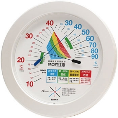 エンペックス気象計 TM-2482W WBGT指數(shù)標(biāo)記環(huán)境管理溫?濕度計“中暑注意”