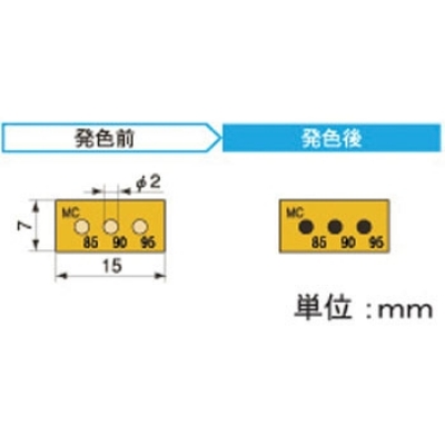 アセイ工業(yè) 3MC85 半導(dǎo)體示溫標(biāo)簽3溫顯示類型